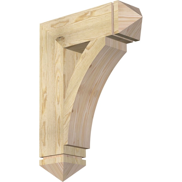 Ekena Millwork Thorton Arts & Crafts Rough Sawn Bracket, Douglas Fir, 6"W x 22"D x 30"H BKT06X22X30THR03RDF - main